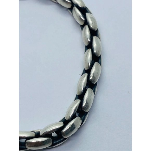 David Yurman Sterling Silver 925 ELONGATED BOX CHAIN BRACELET 8.25 - Picture 2 of 10